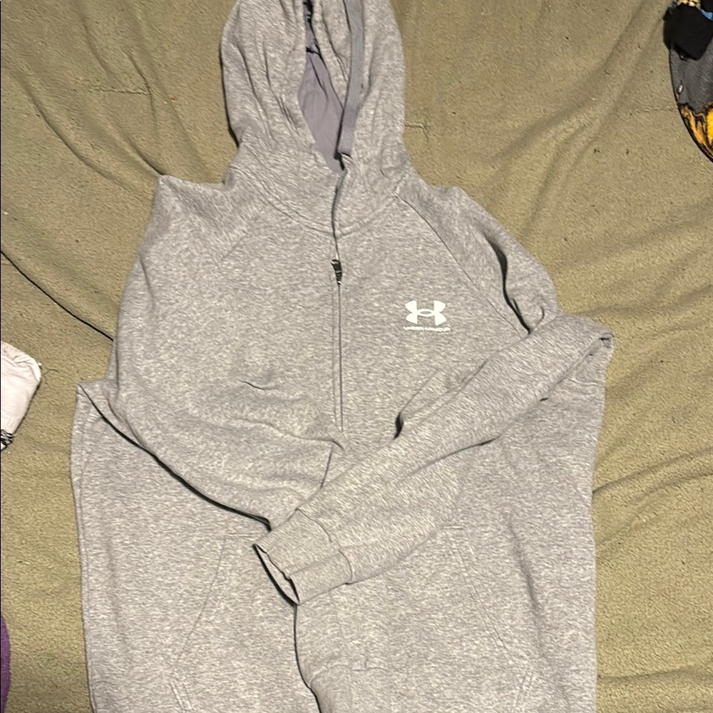 Under Armour Gray Zip-Up Hoodie